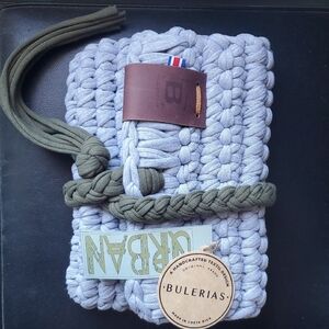 Bulerias Handcrafted Gray and Green Blanket